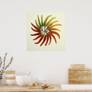 Paprikaschoten für Hot Chili Poster