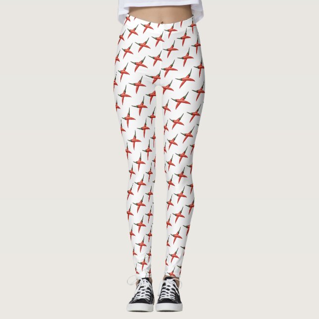 Paprikaschoten für Red Chili Vector Custom Leggings (Vorderseite)