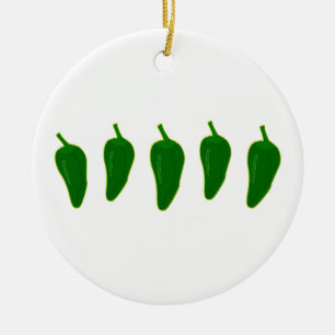 Paprikaschoten-Logo des Jalapeno-(Jalapeño) Keramik Ornament