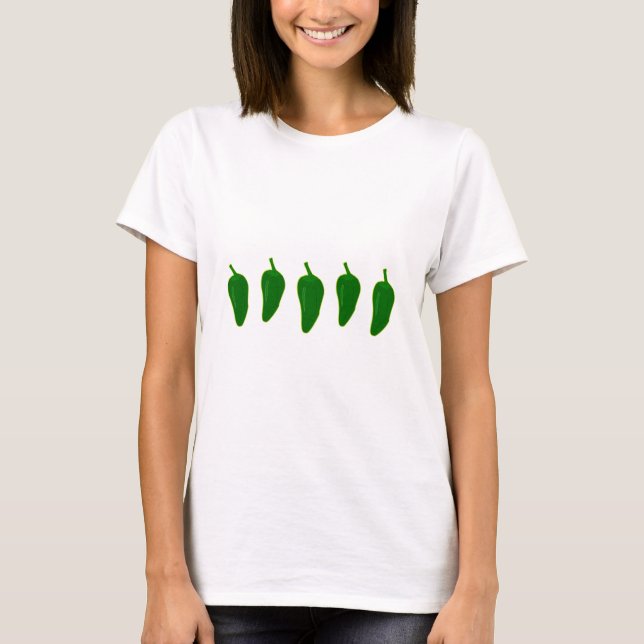 Paprikaschoten-Logo des Jalapeno-(Jalapeño) T-Shirt (Vorderseite)