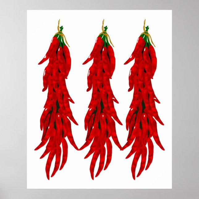 Paprikaschoten mit rotem Chili drucken Poster (Vorne)