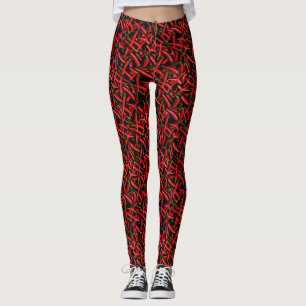 Paprikaschoten mit rotem Chili Leggings