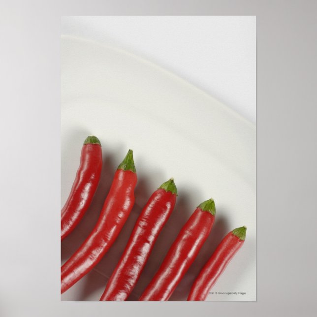 Paprikaschoten mit rotem Chili Poster (Vorne)