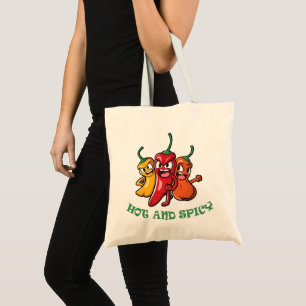 Paprikaschoten mit scharfen Chilis Tragetasche