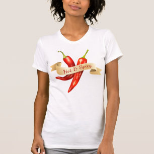 Paprikaschoten mit scharfen und scharfen Chilis T-Shirt