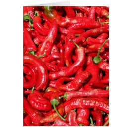 Paprikaschoten Roter Chili im Freien in der Sommer