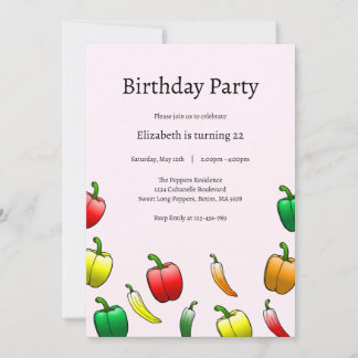 Paprikaschoten und süße Paprikaschoten Einladung