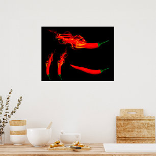 Paprikaschoten von Chilis Poster