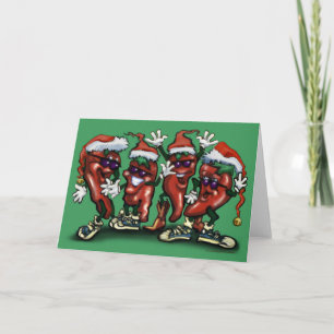 Paprikaschoten Weihnachtskarte Feiertagskarte