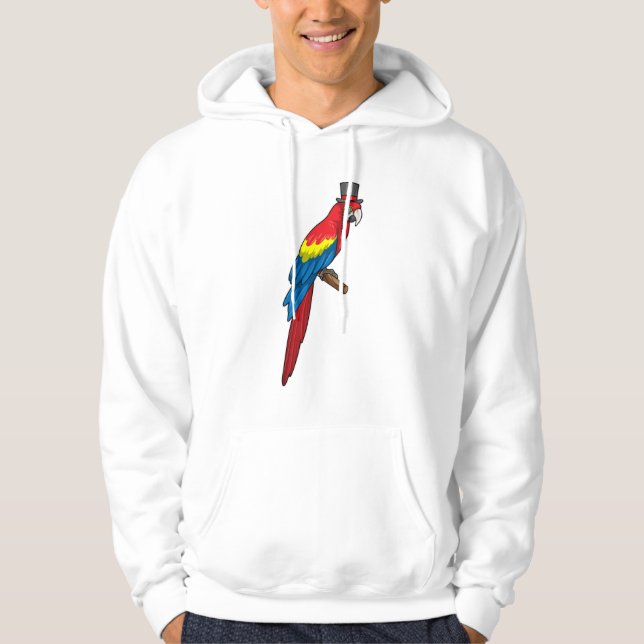 Paprot als Gentleman mit Hut Hoodie (Vorderseite)