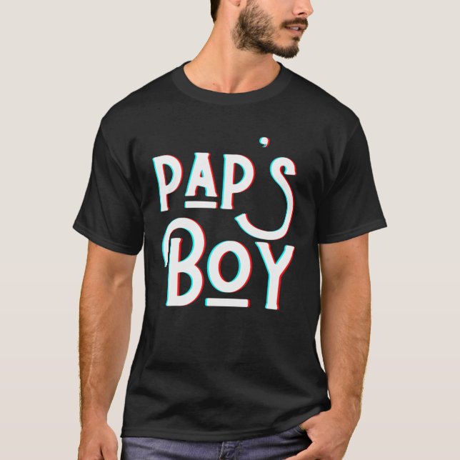 Pap's Boy Funny Opa Pa Men Man Daughter Pap Bo T-Shirt (Vorderseite)