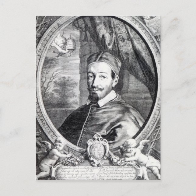 Papst Alexander VII Postkarte (Vorderseite)