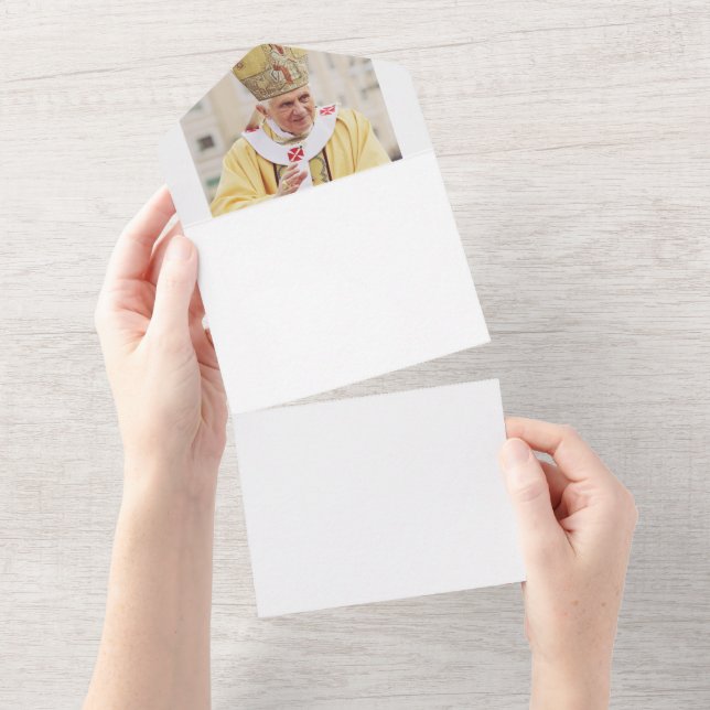 Papst Benedict XVI All In One Einladung (Abreißen)