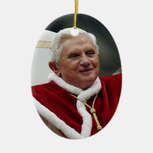 Papst Benedict XVI Keramik Ornament