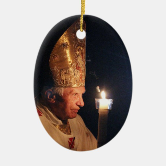 Papst Benedict XVI Keramikornament (Vorne)