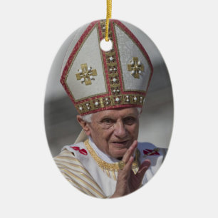 Papst Benedict XVI Keramikornament