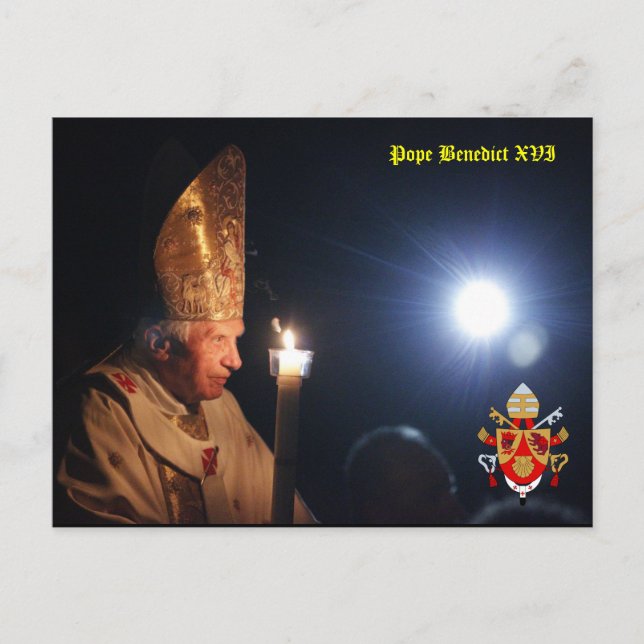 Papst Benedict XVI Postkarte (Vorderseite)