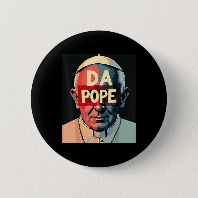 Papst Bobby Chicago - Katholischer Spaß Funny Da P Button (Vorderseite)