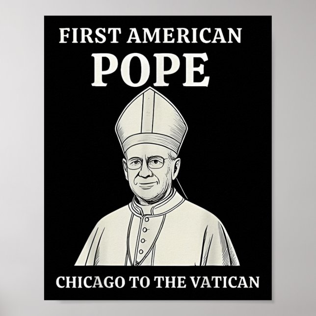 Papst Bobby Chicago - Katholischer Spaß Funny Da P Poster (Vorne)
