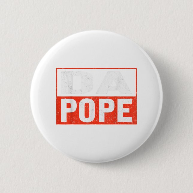 Papst Bobby Chicago Shirt - Funny Da Pope Katholic Button (Vorderseite)