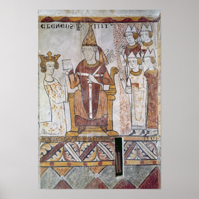 Papst Clement IV Investing Charles von Anjou Poster (Vorne)