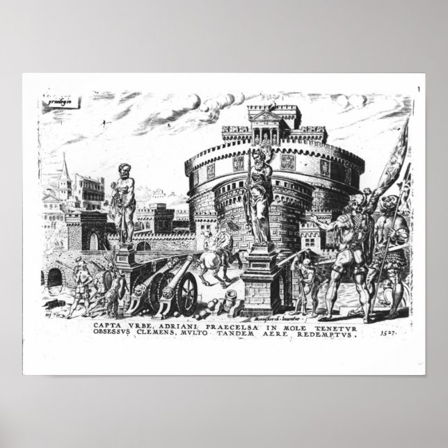 Papst Clement VII wird von Charles V belagert Poster (Vorne)