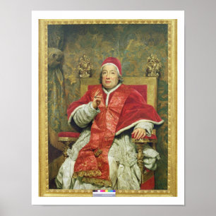 Papst Clement XIII (1693-1769) (Öl auf Leinwand) Poster