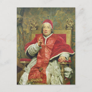 Papst Clement XIII (1693-1769) (Öl auf Leinwand) Postkarte
