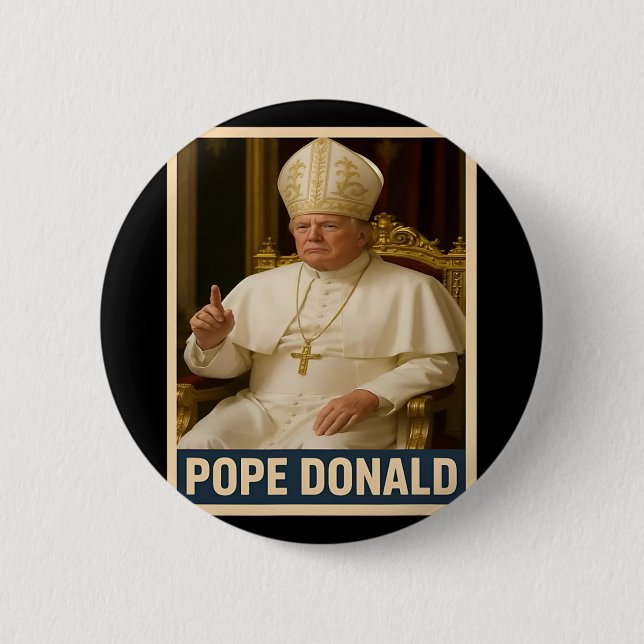 Papst Donald Pope Trump Papst Donald Trump Polimp Button (Vorderseite)