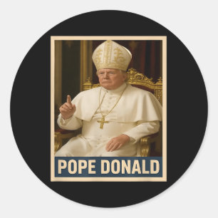 Papst Donald Pope Trump Papst Donald Trump Polimp Runder Aufkleber
