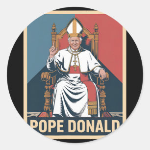 Papst Donald Pope Trump Papst Donald Trump Polimp Runder Aufkleber
