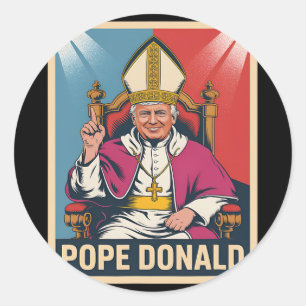 Papst Donald Pope Trump Papst Donald Trump Polimp Runder Aufkleber