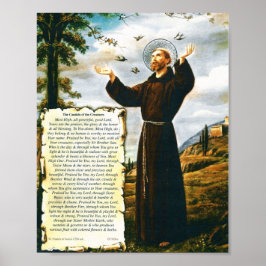 Papst Franziskus Hoch der Kreaturen St. Francis Poster