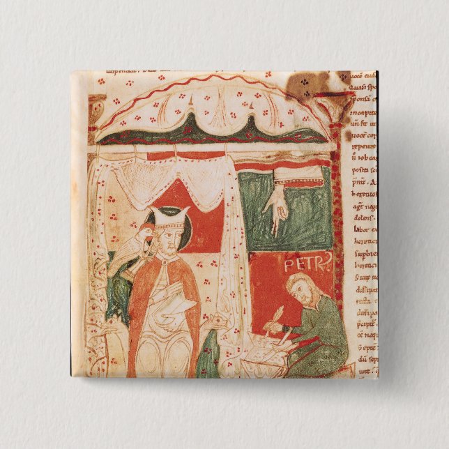 Papst Gregory I das große Button (Vorderseite)