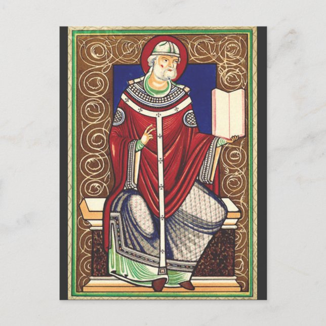 Papst Gregory vom Großen Feiertagspostkarte (Vorderseite)