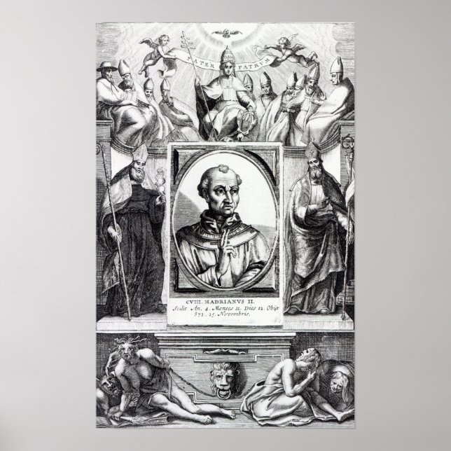 Papst Hadrian II Poster (Vorne)
