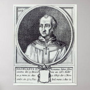 Papst Hadrian II Poster