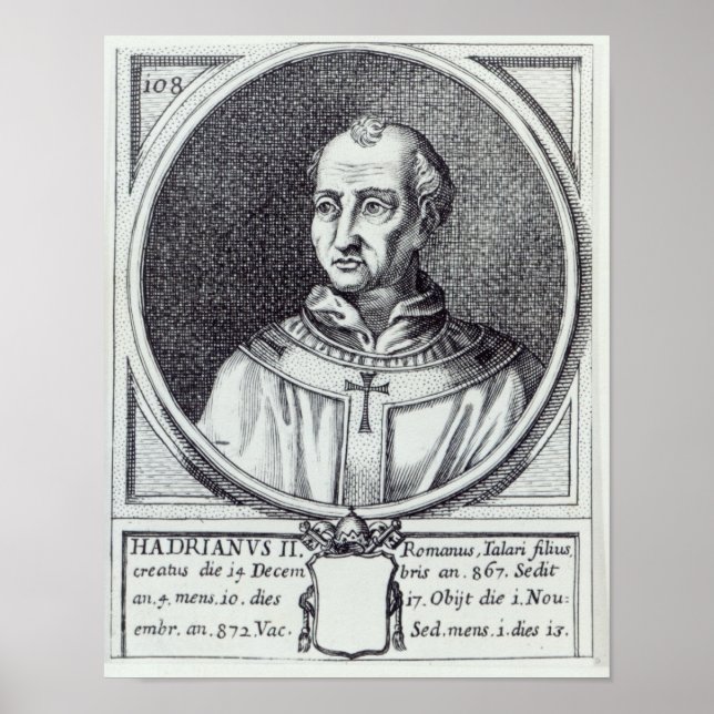 Papst Hadrian II Poster (Vorne)