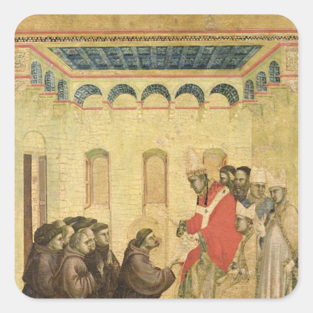Papst Innocent III Quadratischer Aufkleber (Vorderseite)