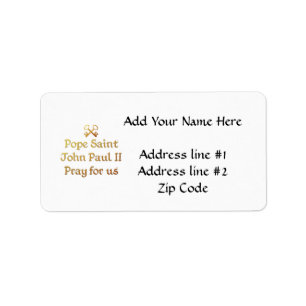 Papst Johannes Paul II. Betet uns Adressaufkleber