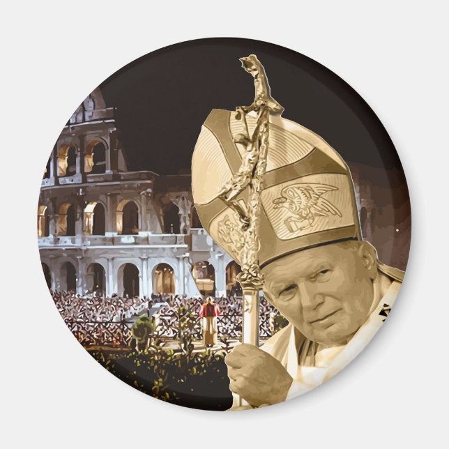 Papst Johannes Paul II Blessing Magnet (Vorne)