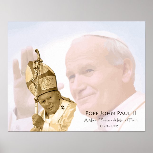 Papst Johannes Paul II Collage Poster (Vorne)