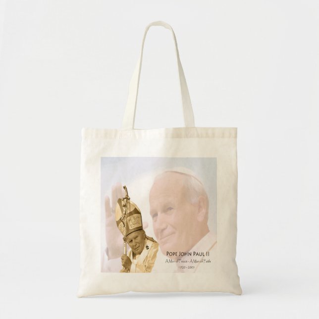 Papst Johannes Paul II. Collagen-Taschen-Tasche Tragetasche (Vorne)