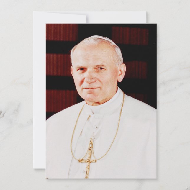 Papst Johannes Paul II Einladung (Vorderseite)