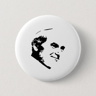 Papst Johannes Paul II. Gesicht Weiß Button