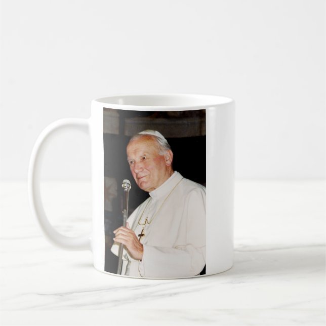 Papst Johannes Paul II Kaffeetasse (Links)