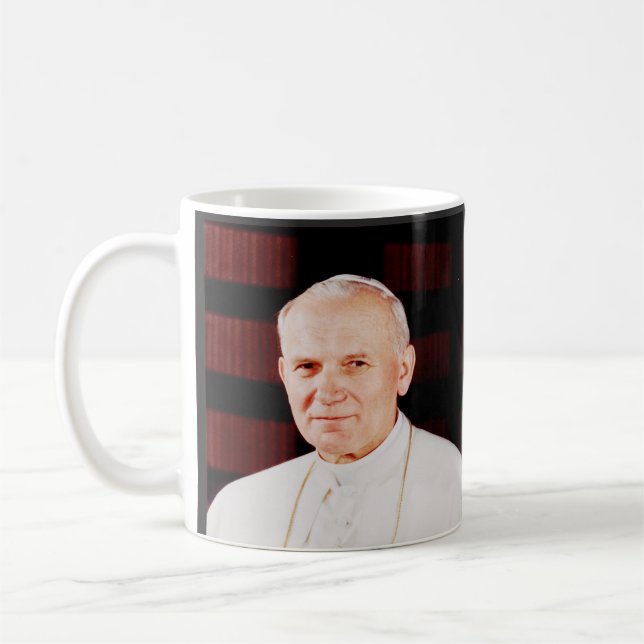Papst Johannes Paul II Kaffeetasse (Links)