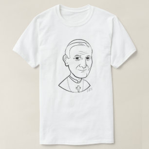 Papst Johannes Paul II. Karikatur T-Shirt
