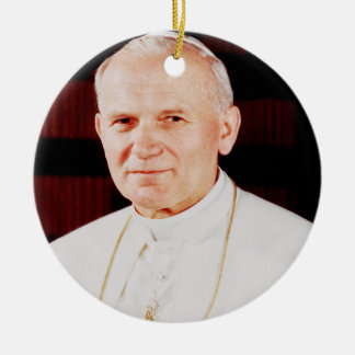 Papst Johannes Paul II Keramik Ornament