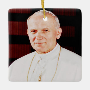 Papst Johannes Paul II Keramikornament